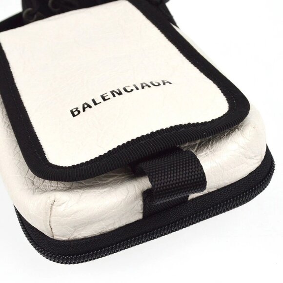 Balenciaga White Black Explorer Crossbody Bag Pochette - Picture 4 of 10
